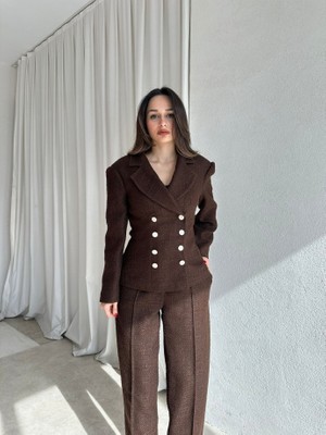 Klex Tüvit Kumaş Takım 6054 Kahverengi - M