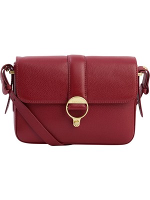 Barbour Rosa Deri Çapraz Çanta RE91 Red