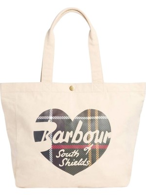 Barbour Heart Tote Çanta BE11 Ecru Classic