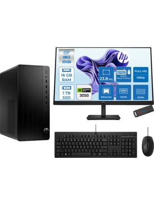 Hp Pro Tower 290 G9 Intel® Core™ I5-13500 16GB 1tb SSD 6GB/RTX3050 Freedos +23.8" 100Hz Mon. Mini Tower Masaüstü Bilgisayar M623Y0ET23F03+ZETTAUSBBELLEK
