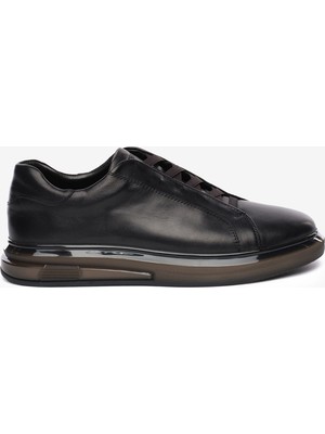 Greyder Erkek Siyah Hakiki Deri Sneaker Ayakkabı 6K1UA64726