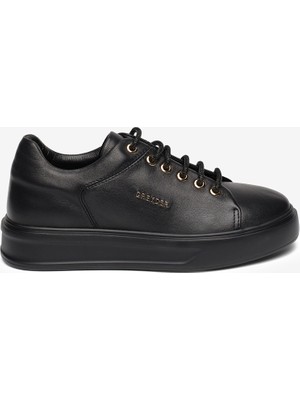 Greyder Kadın Siyah Hakiki Deri Sneaker Ayakkabı 6K2UA35320