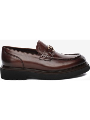Greyder Erkek Kahverengi Hakiki Deri Loafer Ayakkabı 6K1UA64739