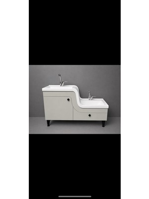 Adnan Mobilya Abdestlavab/çocukyaşlı Engelli Lavabosu/ikili Lavabo 115X45 cm