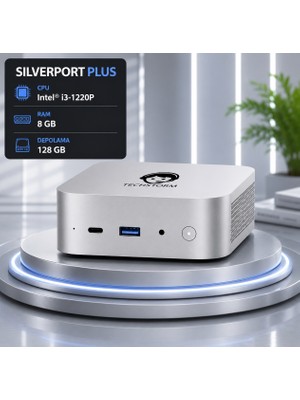 Techstorm Silverport Plus Intel İ3-1220P 8gb Ram 128GB Rom Freedos Mini Masaüstü Bilgisayar