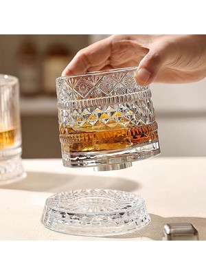Tbl Dekor 360 Derece Dönen Bardak - 280 ml - Kristal Cam