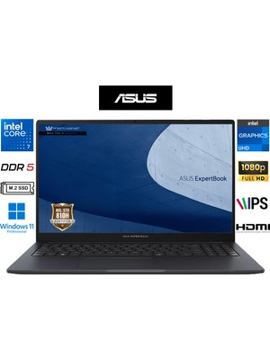 Asus expertbook B1503CVA Intel Core 7-150U 32GB Ram 1tb SSD 15.6" Fhd W11 Pro Taşınabilir Bilgsayar Prestij
