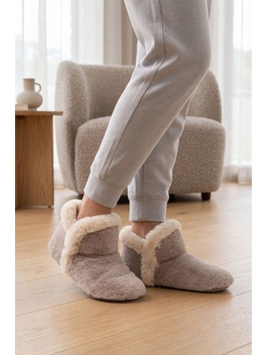 Twigy Elsa Peluş Kadın Ev Botu Pudra 37/41