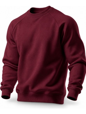 Ghassy Co. Erkek Bisiklet Yaka Spor Sweatshirt Basic Günlük Rahat Pamuklu Uzun Kollu Sweat