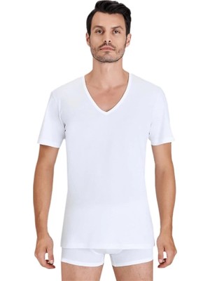 ALFA AKSESUAR 03 Kom Enrico (2 Li) V Yaka T-Shirt