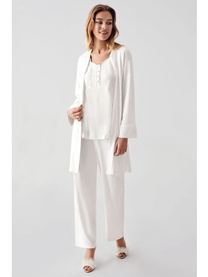 ALFA AKSESUAR 03 Freshness 321 Kadın Sabahlıklı Pijama Takımı