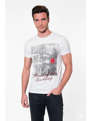 ALFA AKSESUAR 03 Berrak Erkek Köprü Baskılı T-Shirt 1047
