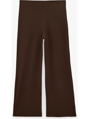 Koton Viskon Regular Fit Normal Bel Geniş Paça Pantolon