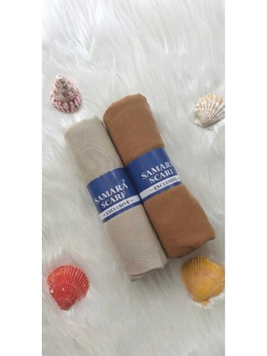 Samara Scarf 2 Adet Luxury Penye Şal - Kadın Tesettür Jersey Hijab Lycra Shawl - Hardal-Kum