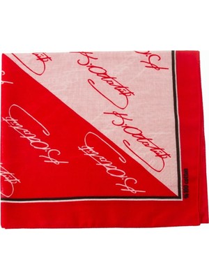 Zero Land Dpmix-Hb Atatürk Imzalı Desenli Bandana 50X50 Kırmızı
