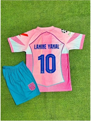 Barcelona 2026 Lamine Yamal Özel Konsept Çocuk Forması (Pink)