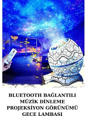 TeknoKapsül Dinozor Yumurtası Gece Masa Lambası Bluetooth Hoparlör 14 Renk Seçeneği -