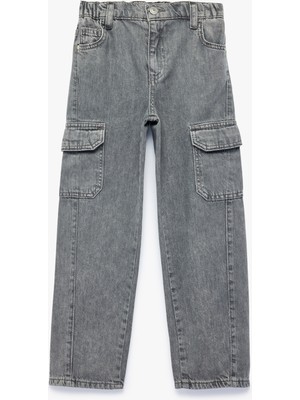 Koton Cep Detaylı Loose Fit Pamuklu Denim Kargo Pantolon - Cargo Jeans