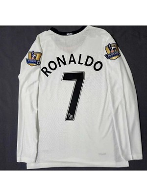 Manchester/united Moskova 2008/09 Sezonu Cristiano Ronaldo Nostalji Forması (Beyaz)