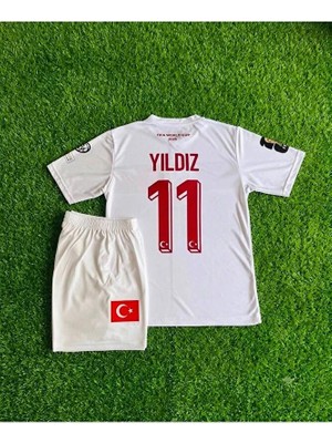 Türkiye 2026 Dünya Kupası Kenan Yıldız Iç Saha Çocuk Forması (White)