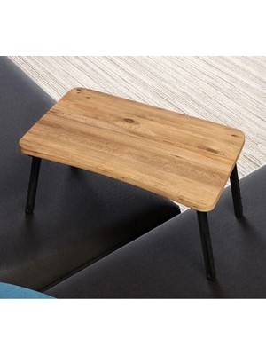 St. Morritz Sarı Yeni Model Laptop Bilgisayar Sehpası Katlanır Ayaklı Çalışma Kahvaltı Masası