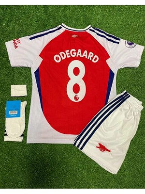 Arsenal 2024-25 Yeni Sezon Martin Ødegaard Iç Saha Çocuk Forması 4^lü Set