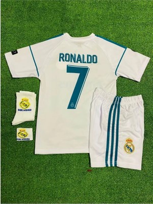 R.e.a.l M.a.d.r.i.d 2018 Kiev Cristiano Ronaldo Çocuk Forması 4'lü Set (Armalı)
