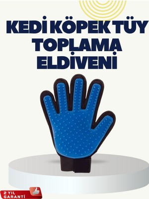 TeknoKapsül Yumuşak Silikonlu Kedi ve Köpek Tüy Toplama Eldiveni – Masaj Etkili Tüy Dökülme Önleyici -