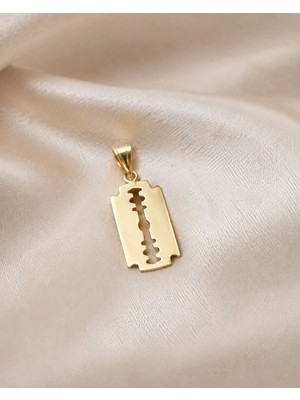 Sarezza Gold 14 Ayar Altın Jilet Model Minimal Kolye Ucu