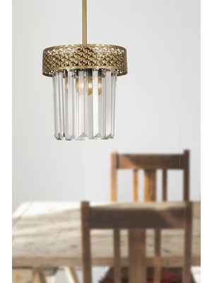 St. Morritz Sitrus Tekli Eskitme Lux Kristal Taşlı Avize