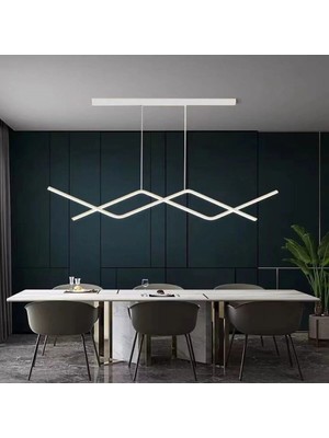 St. Morritz Yemek Masası Modern Sarkık Beyaz Kasa Günışığı LED Avize