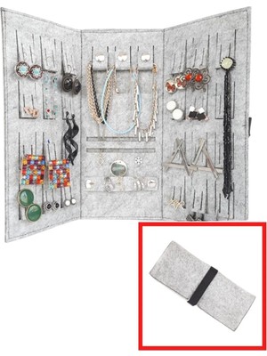 St. Morritz Katlanabilir Seyahat Takı Çantası Cüzdanı Düzenleyici Organizer Gri