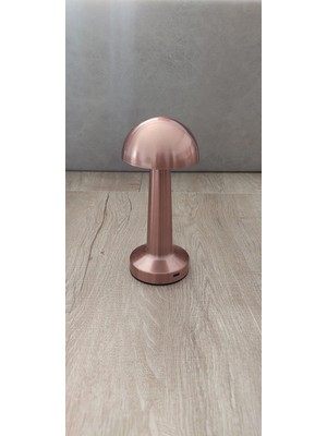 St. Morritz Lizbon 3 Renk Işık Modlu Şarjlı Dim Edilebilir Metal Dekoratif Masa Lambası CT-8430 Bakır