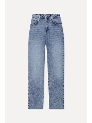 Mudo Kadın Indigo Straight Fit Jean Pantolon