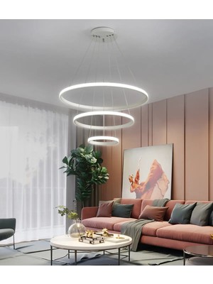 St. Morritz TT300-3 By Halka 3 Lü Mat Beyaz ( Gün Işığı ) LED Avize