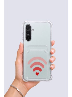 TKÇ Samsung Galaxy A17 Kartlıklı Aşk Sinyali Desenli Kılıf