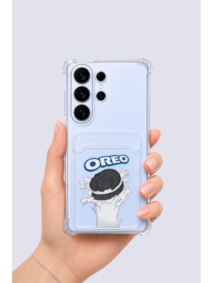 TKÇ Samsung Galaxy S26 Ultra Kartlıklı Oreo Desenli Kılıf