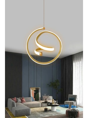 St. Morritz Modern Tekli Sarkıt LED Avize Antre , Oda Helezongün Işığı Ledli Avize