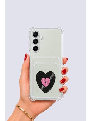 TKÇ Samsung Galaxy S24 Kartlıklı Vinly Desenli Kılıf