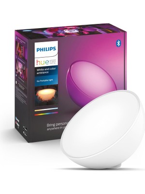Happy Trend Philips Hue Go V2 Taşınabilir Akıllı LED Masa Lambası, Bluetooth Özellikli, Beyaz ve Renkli