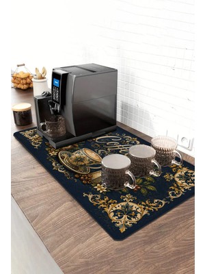 Valerine Life Barista Kahve Barı Matı 40X90CM Espresso Makinesi Çaycı Altlığı Majolika Coffee