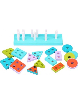 NW NessiWorld ​​​​​​​lc Ahşap Geometrik Şekiller Bul-Tak