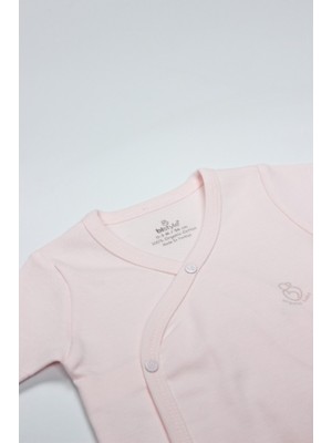 NW NessiWorld Organik Natural Basic Style Kruvaze Uzun Kol Body BS17102 Pembe