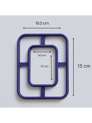 Craftelle Dikdörtgen Fotoğraf & Ayna Çerçevesi Seramik Kesici Kalıp – Polimer Kil ve Seramik Hamur Kalıbı - Krem - 10.3X15CM