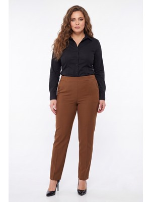 Kadın Kumaş Pantolon Kemer Lastikli BGL-ST04320