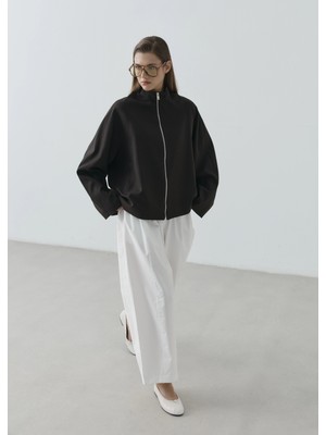 Moda Aksa 2121 Selection Fermuarlı Bomber Ceket Kahve
