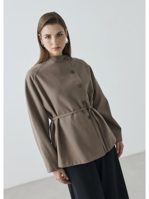 Moda Aksa 7788 BAĞCIKLI DİK YK CEKET HAKİ