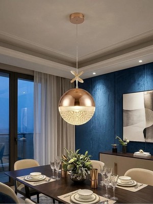 Luci Model Gold 3 Renk Modu Ledli Sarkıt Modern Salon Mutfak Çocuk Yatak Odası LED Avize