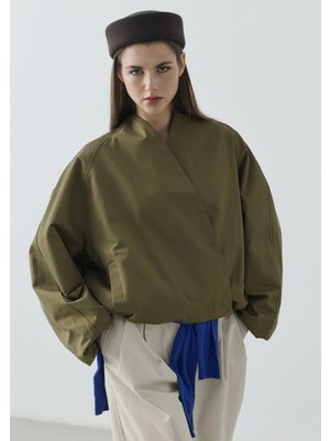 Moda Aksa 7774 Selectıon Kruvaze Bomber Ceket Zeytin