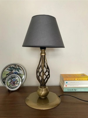St. Morritz Exclusie Burgu Abajur, Abajur Masa Lambası, Dekorasyon Lambası, Kumaş Başlıklı Abajur, Lampshade